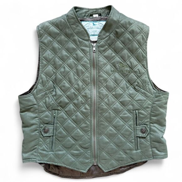 Women's Vintage Mountain Horse Olive Green Quilted Equestrian Vest size XL - Picture 1 of 9